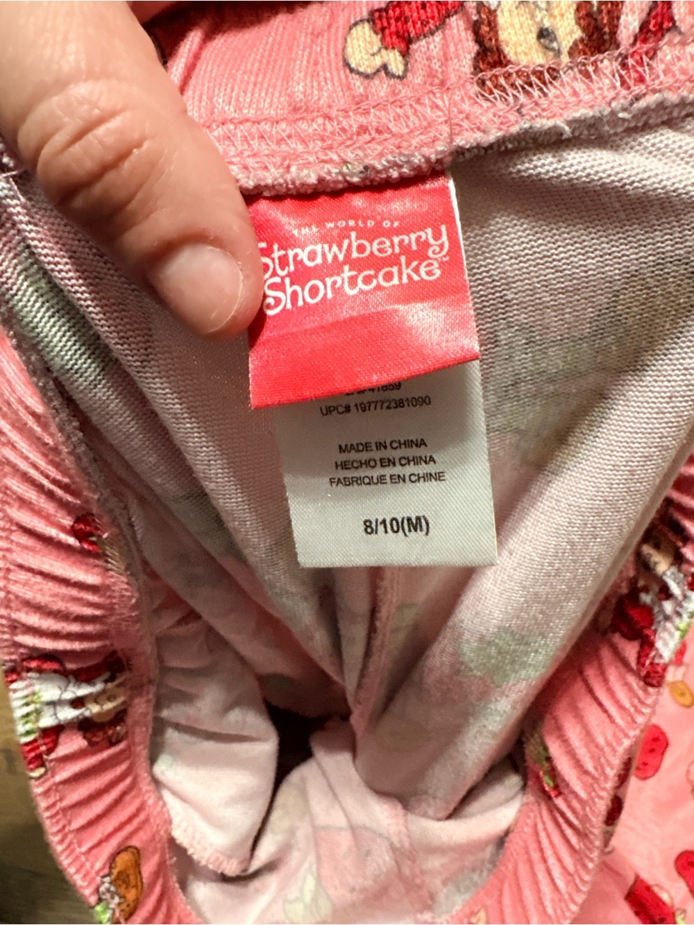 Strawberry Shortcake Girls Plush Pajama Pants Size 8/10 Medium 🍓💕 - Picture 2 of 3